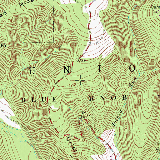 Topographic Map of Township of Pavia, PA
