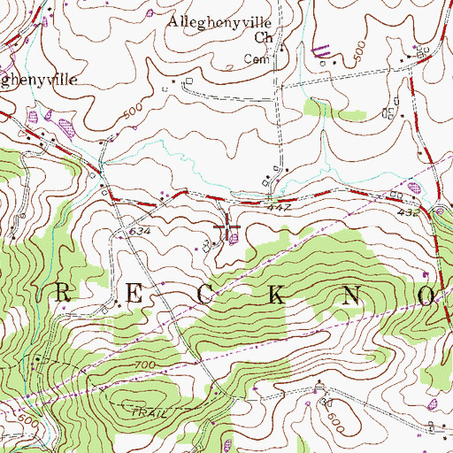 Topographic Map of Township of Brecknock, PA