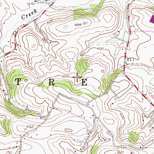 Topographic Map of Township of Centre, PA