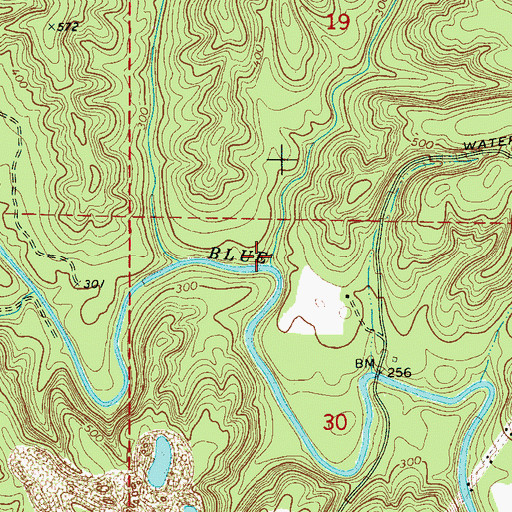 Topographic Map of Lick Creek, AL
