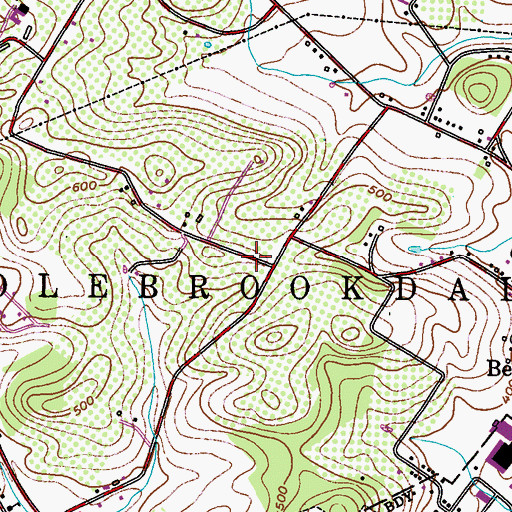 Topographic Map of Township of Colebrookdale, PA