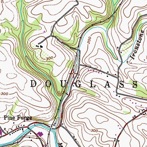 Topographic Map of Township of Douglass, PA
