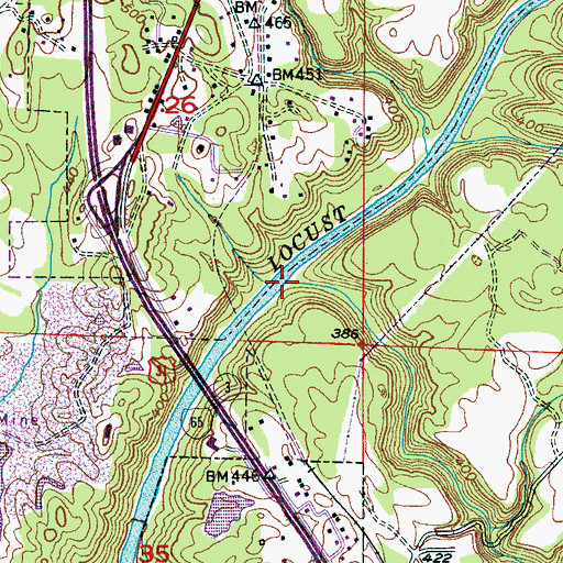 Topographic Map of Lick Creek, AL
