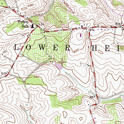 Topographic Map of Township of Lower Heidelberg, PA