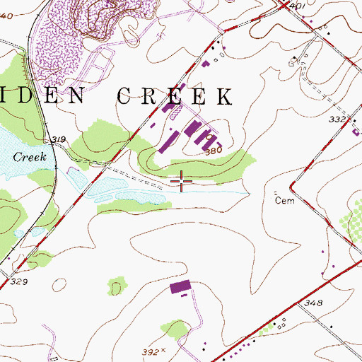 Topographic Map of Township of Maidencreek, PA