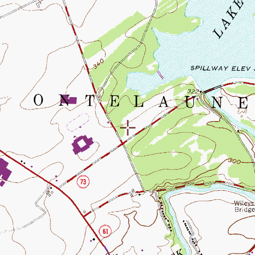 Topographic Map of Township of Ontelaunee, PA