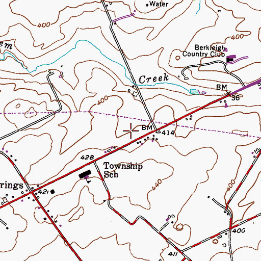 Topographic Map of Township of Richmond, PA