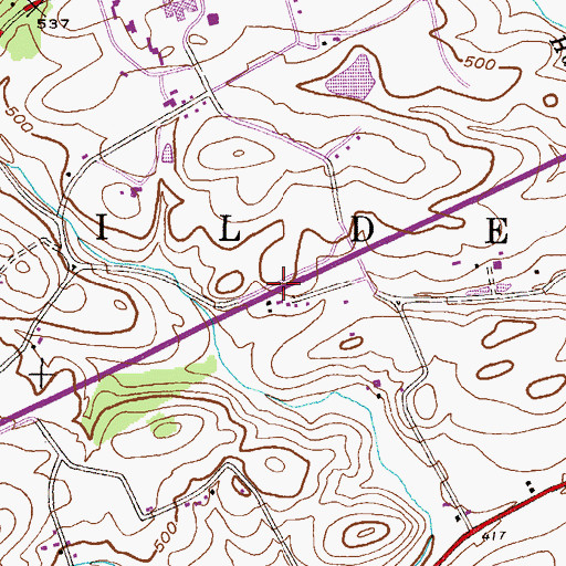 Topographic Map of Township of Tilden, PA