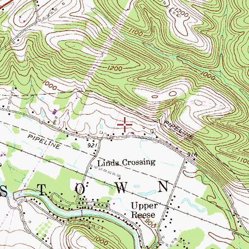 Topographic Map of Township of Frankstown, PA