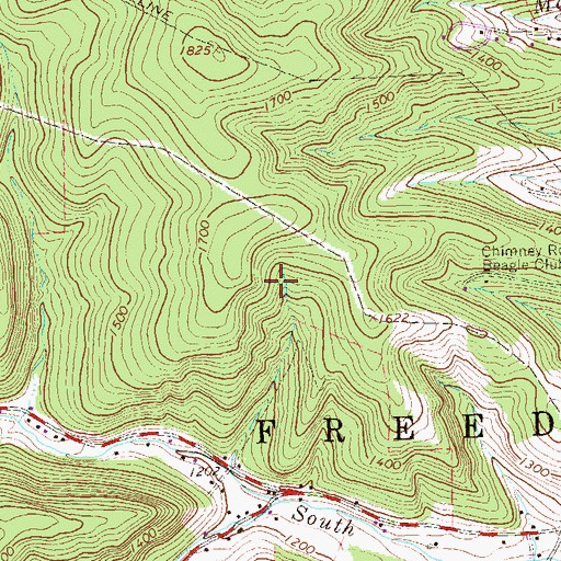 Topographic Map of Township of Freedom, PA