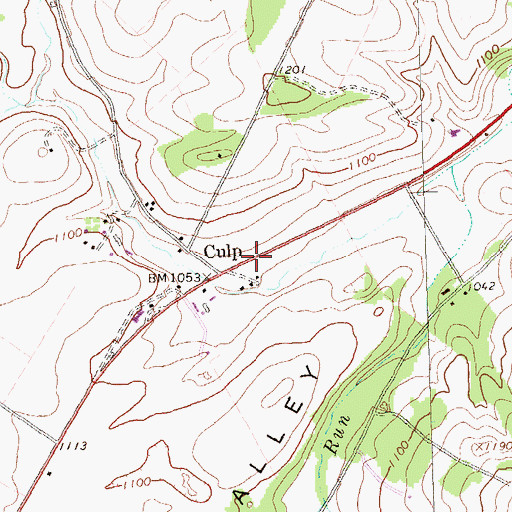 Topographic Map of Township of Tyrone, PA