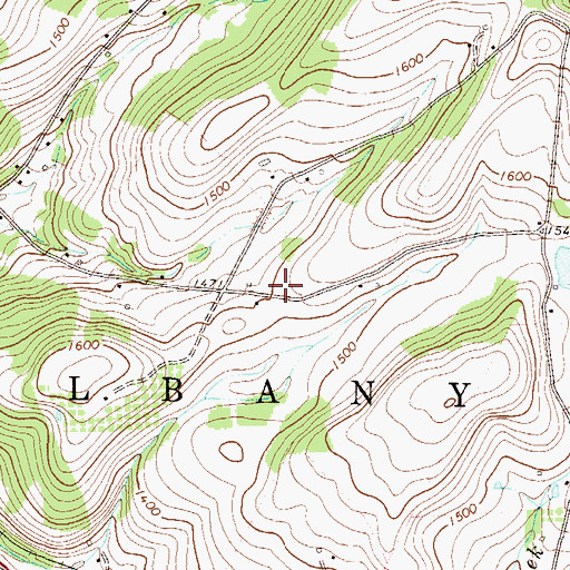 Topographic Map of Township of Albany, PA