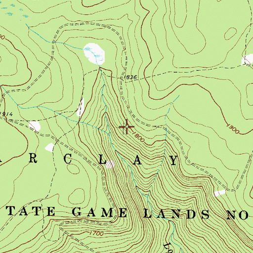 Topographic Map of Township of Barclay (historical), PA