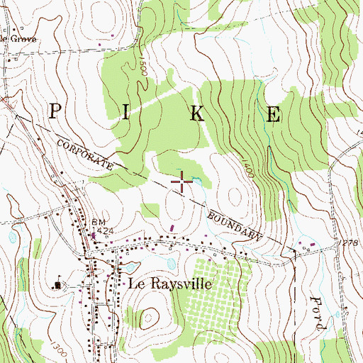 Topographic Map of Township of Pike, PA