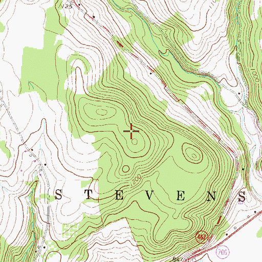 Topographic Map of Township of Stevens, PA