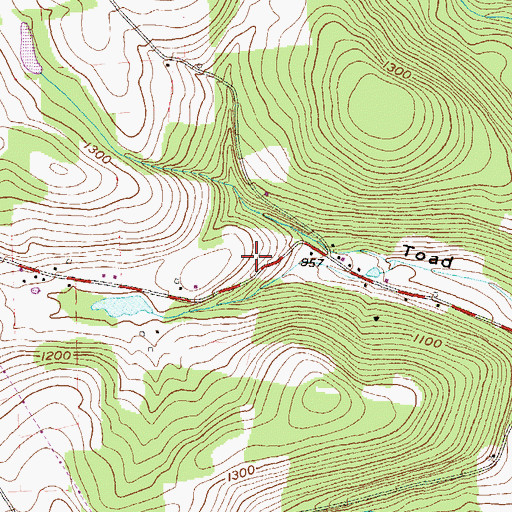 Topographic Map of Township of Ulster, PA