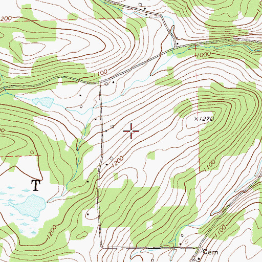 Topographic Map of Township of Wilmot, PA