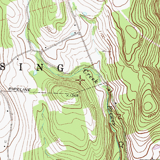 Topographic Map of Township of Wyalusing, PA