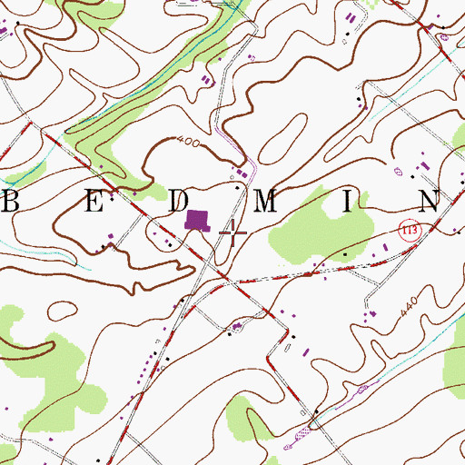 Topographic Map of Township of Bedminster, PA
