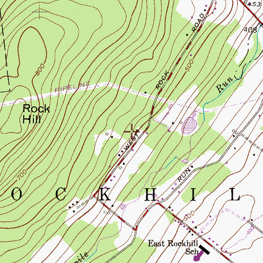 Topographic Map of Township of East Rockhill, PA