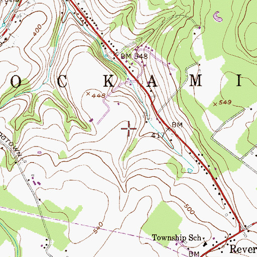 Topographic Map of Township of Nockamixon, PA