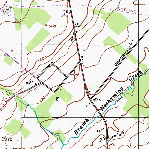 Topographic Map of Township of Plumstead, PA