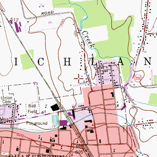 Topographic Map of Township of Richland, PA