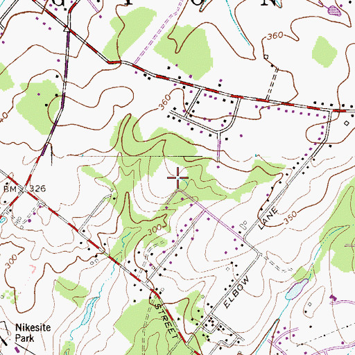 Topographic Map of Township of Warrington, PA