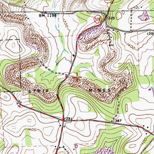 Topographic Map of Township of Brady, PA