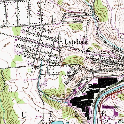 Topographic Map of Township of Butler, PA