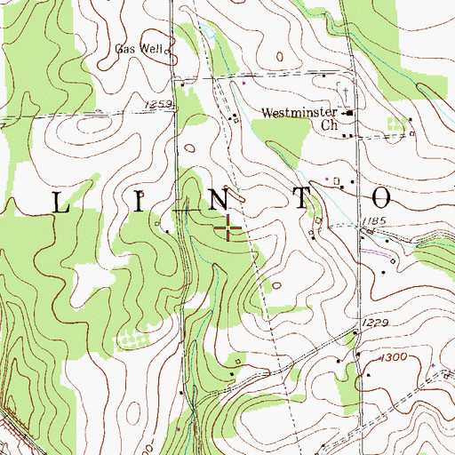 Topographic Map of Township of Clinton, PA