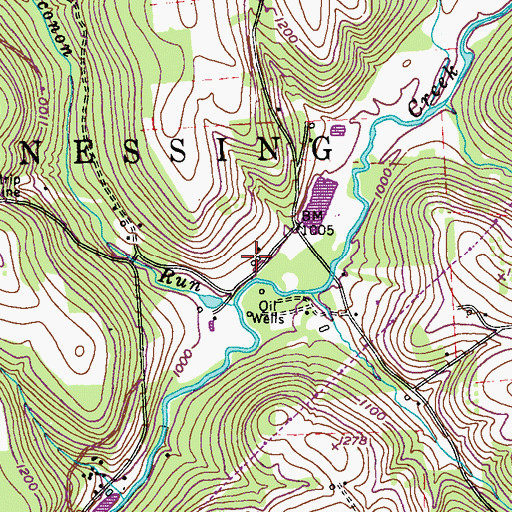Topographic Map of Township of Connoquenessing, PA