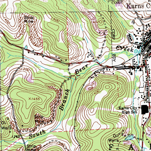 Topographic Map of Township of Fairview, PA