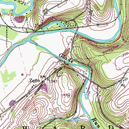 Topographic Map of Township of Forward, PA