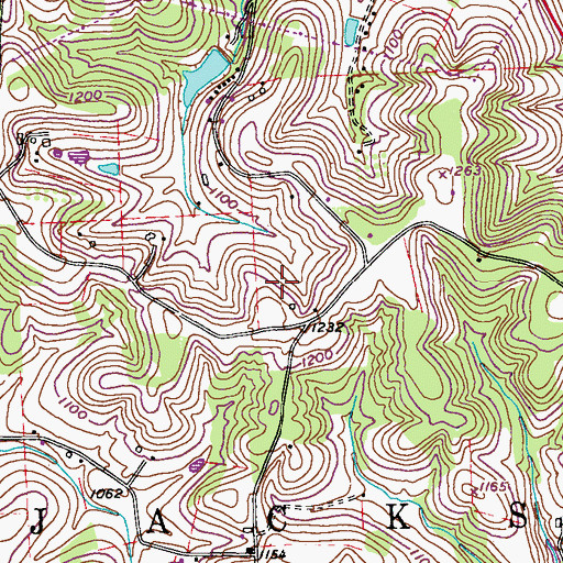 Topographic Map of Township of Jackson, PA
