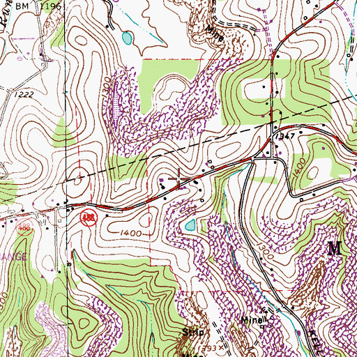 Topographic Map of Township of Muddy Creek, PA