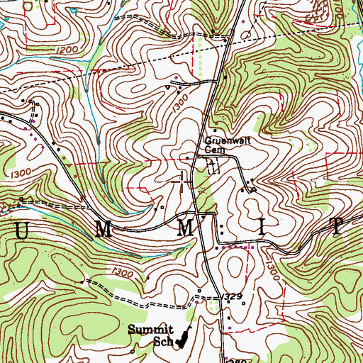 Topographic Map of Township of Summit, PA