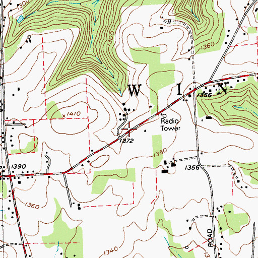 Topographic Map of Township of Winfield, PA
