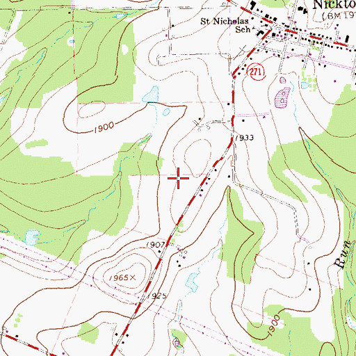 Topographic Map of Township of Barr, PA
