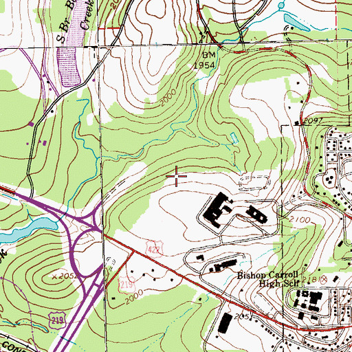 Topographic Map of Township of Cambria, PA