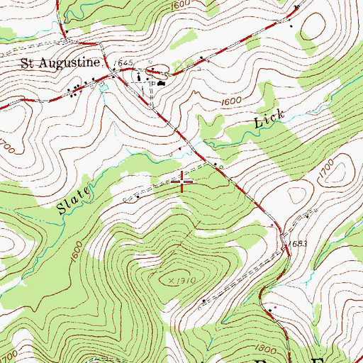 Topographic Map of Township of Clearfield, PA