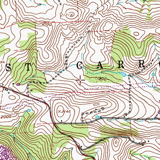 Topographic Map of Township of East Carroll, PA