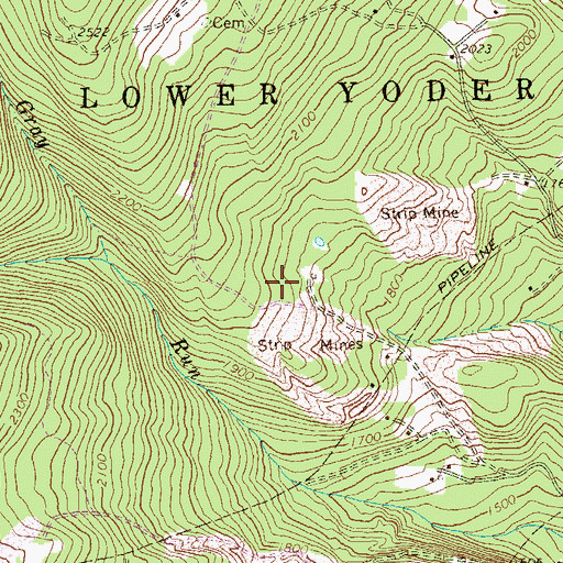 Topographic Map of Township of Lower Yoder, PA