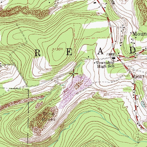 Topographic Map of Township of Reade, PA