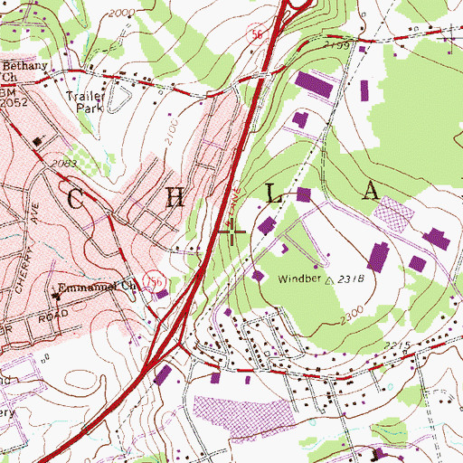 Topographic Map of Township of Richland, PA