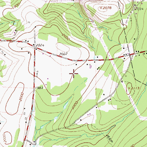 Topographic Map of Township of Summerhill, PA