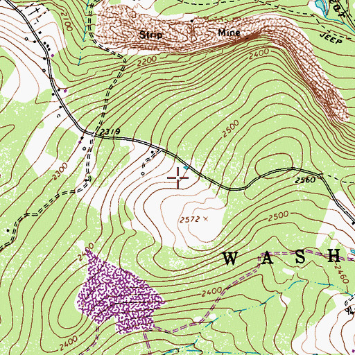 Topographic Map of Township of Washington, PA