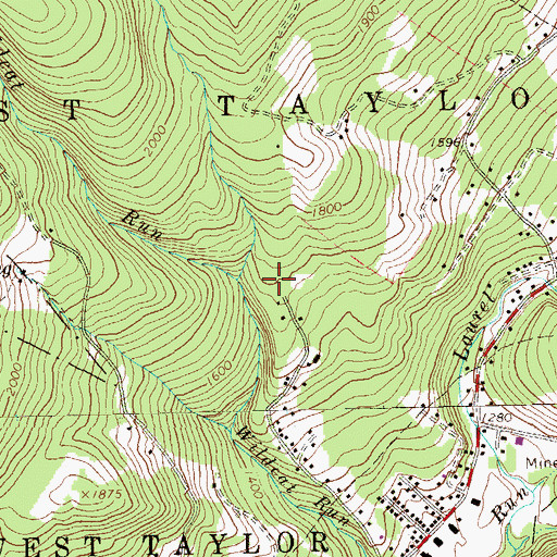 Topographic Map of Township of West Taylor, PA