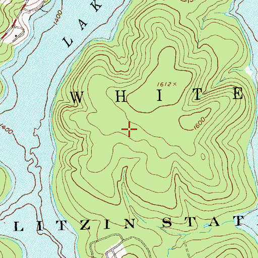 Topographic Map of Township of White, PA