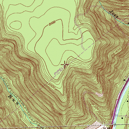 Topographic Map of Township of Grove, PA